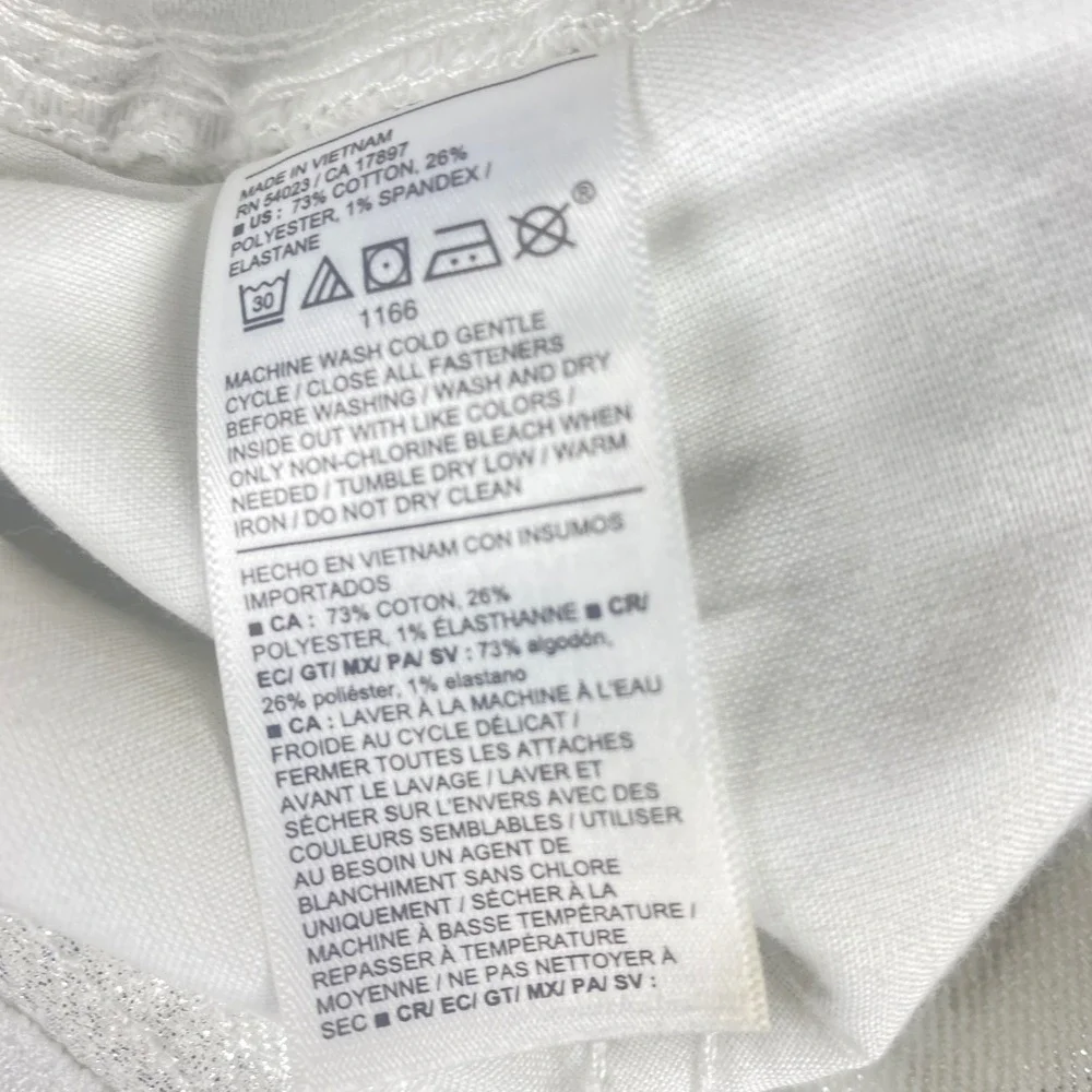 Old Navy Womens‎ 10 Jeans Silver Slim High Rise Festival Disco Glam Retro Party